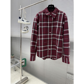 구찌 체크 자카드 셔츠