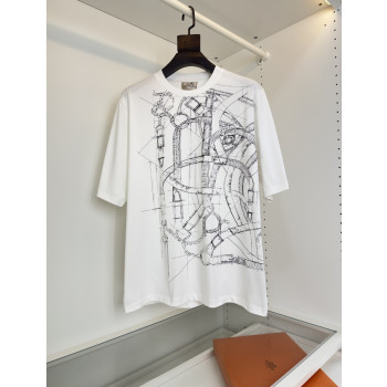 에르메스 라운드넥 반팔 티셔츠