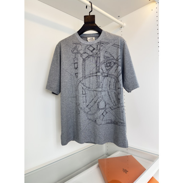 에르메스 라운드넥 반팔 티셔츠