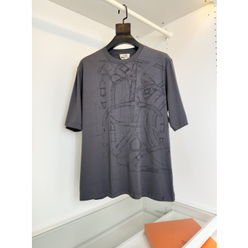 에르메스 라운드넥 반팔 티셔츠