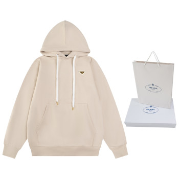프라다 트라이앵글 골드로고 후드티