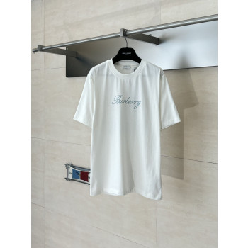 버버리 라운드넥 니트 코튼 티셔츠