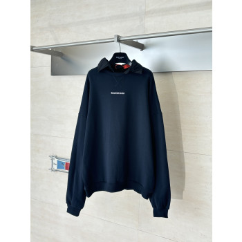 발렌시아가 자수 셔츠 스웨트셔츠