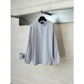 발렌시아가 자카드 스트링 라벨 티셔츠