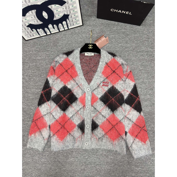 미우미우 브이넥가디건