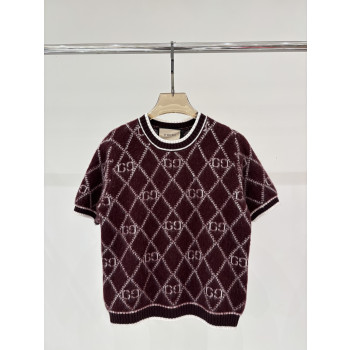 구찌 라운드넥 니트 반팔