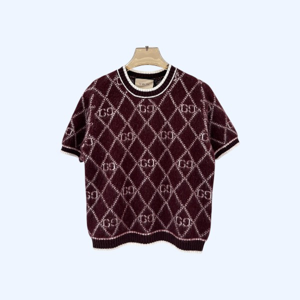 구찌 라운드넥 니트 반팔