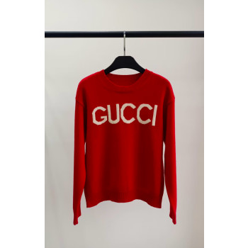 구찌 라운드넥 로고 니트 스웨터