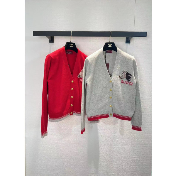 구찌 투톤 가디건