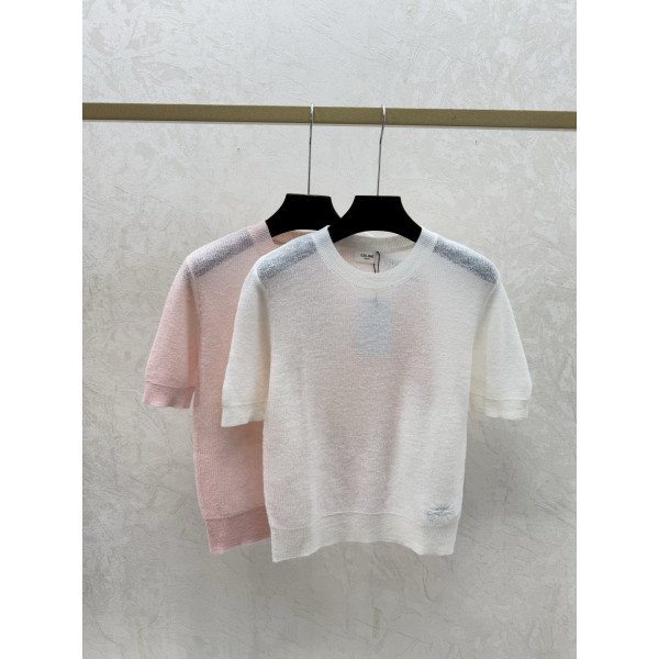 샤넬 라운드넥 니트 반팔