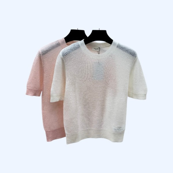 샤넬 라운드넥 니트 반팔