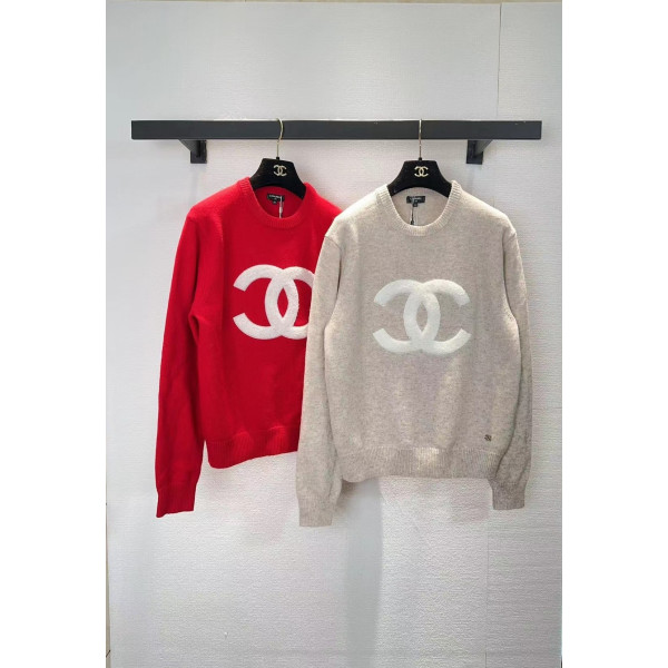 샤넬 투톤 풀오버 니트