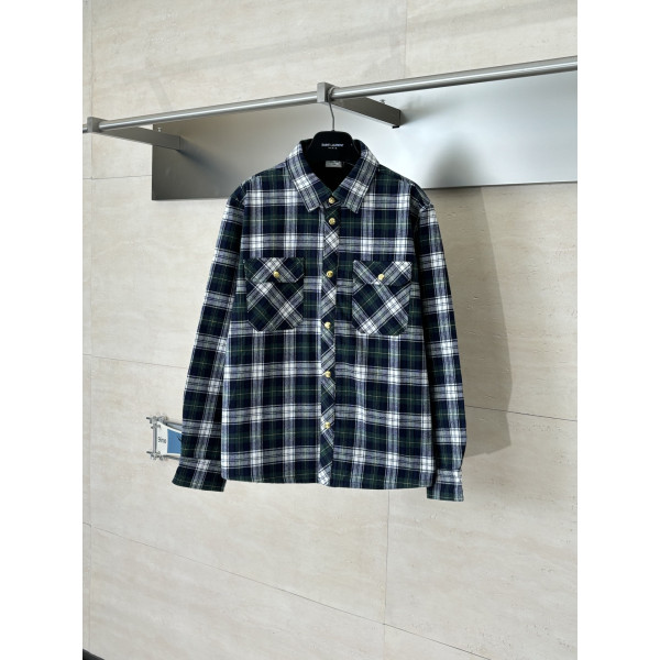 셀린느 플라넬 체크셔츠