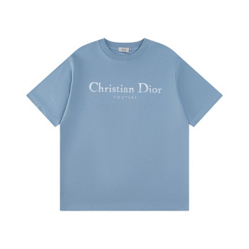 디올 그라데이션 레터 프린트 반팔 티셔츠