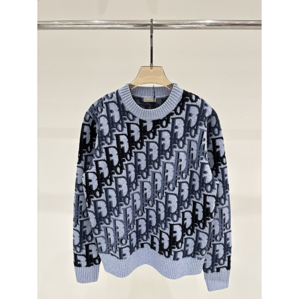 디올 러윤두낵 레터링 로고 니트