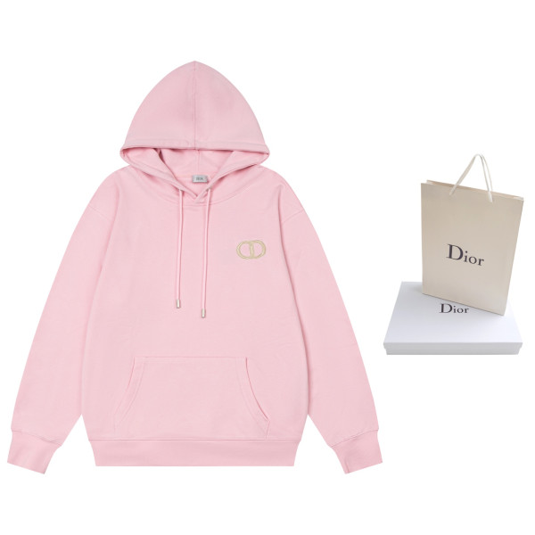 디올 아이콘 배지 자수 후드티