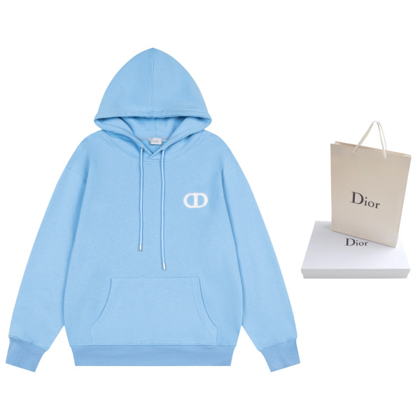 디올 아이콘 배지 자수 후드티