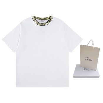 디올 자카드 아트 스레딩 반팔 티셔츠