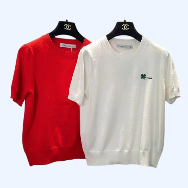 디올 투톤 반팔니트