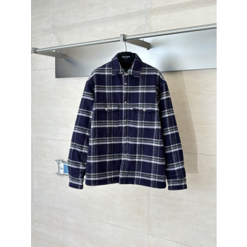 크롬하츠 체크무늬 라펠 셔츠