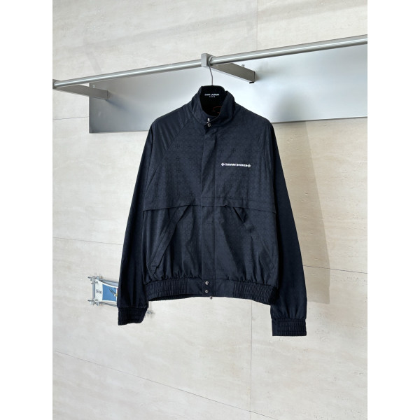 크롬하츠 풀프린트 다크 패턴 지퍼 재킷