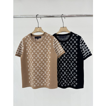 LV 라윤두낵 레터로고 플라워 니트