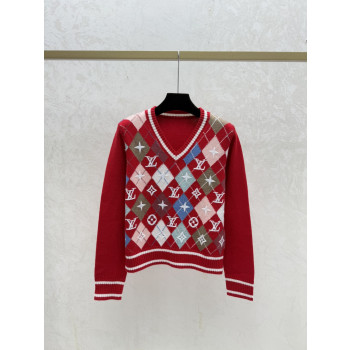 LV 브이넥 니트