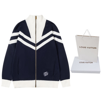 LV 자수 니트 재킷