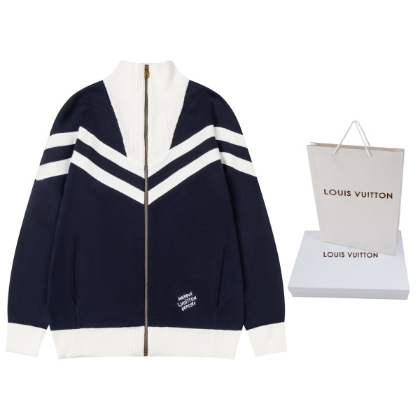 LV 자수 니트 재킷