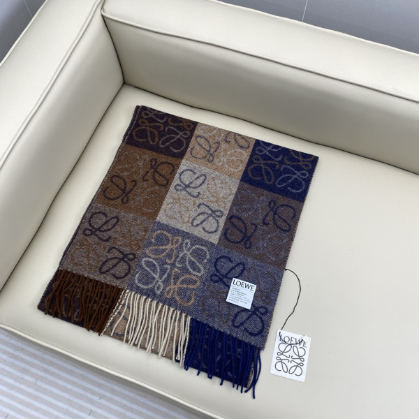 로에베 자카드스카프 양모