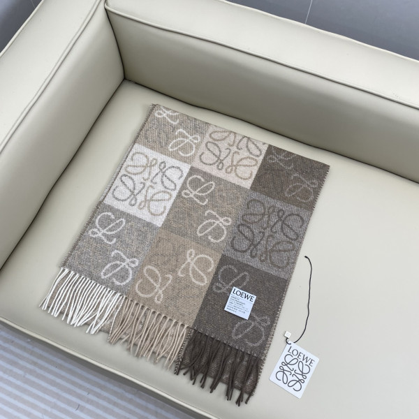 로에베 자카드 스카프 양모