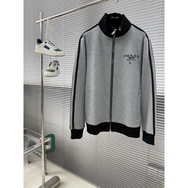프라다 자수 로고 캐주얼 자켓