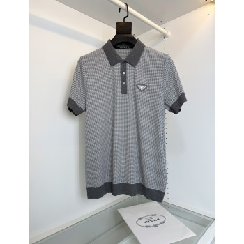 프라다 자카드 니트발팔 티셔츠