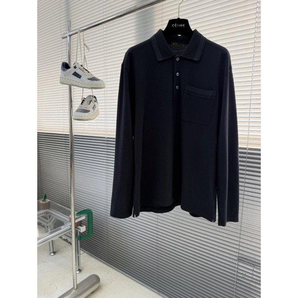 LP 카라 체크 니트