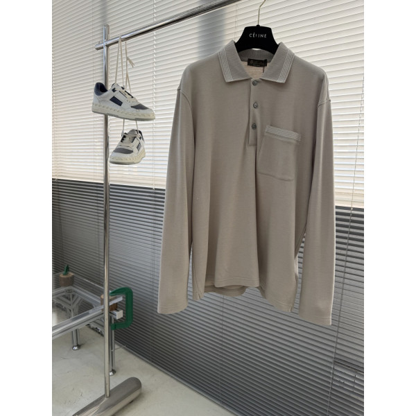 LP 카라 체크 니트