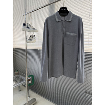 LP 카라 체크 니트