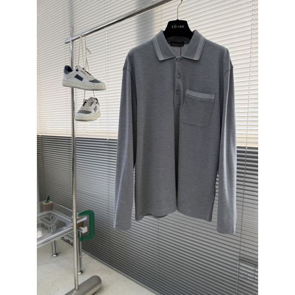 LP 카라 체크 니트