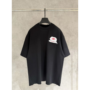 발렌시아가 자수 반팔티셔츠