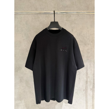 발렌시아가 자수로고 티셔츠