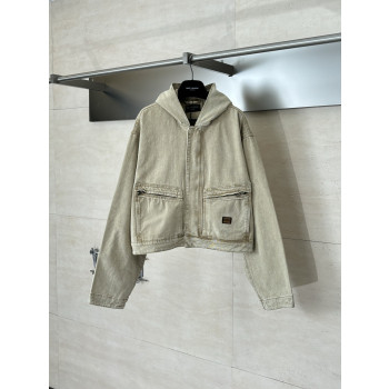 발렌시아가 후드 데님재킷