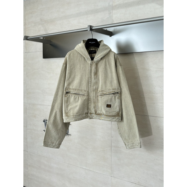 발렌시아가 후드 데님재킷