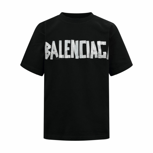 발렌시아가 테이프 레터링 반팔