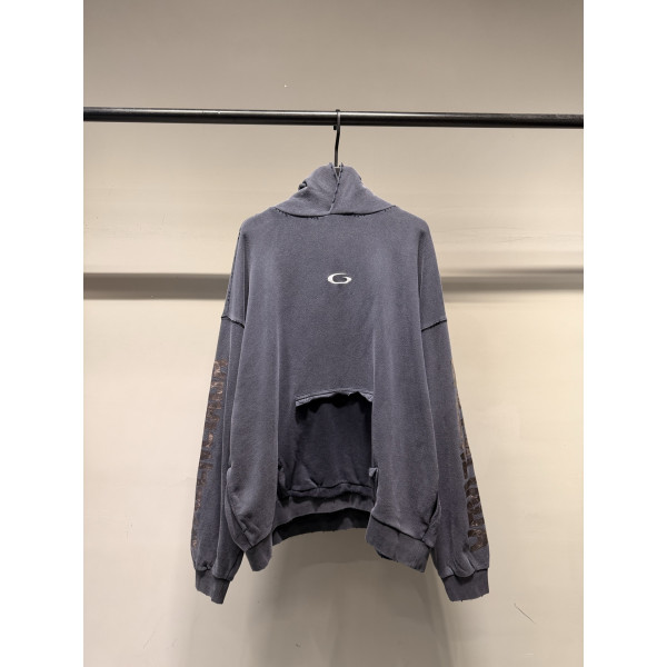 발렌시아가 후드 스웨트 셔츠