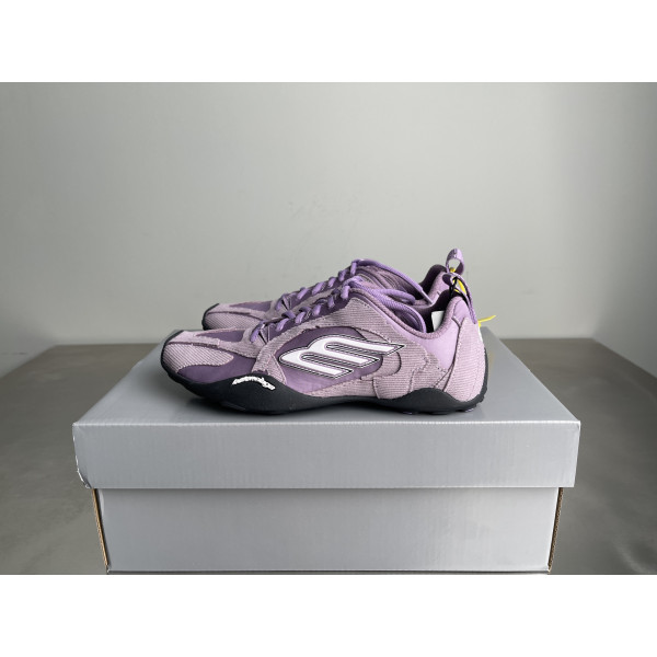 발랜시아가 라운드 토 레이스업 로우탑 슈즈