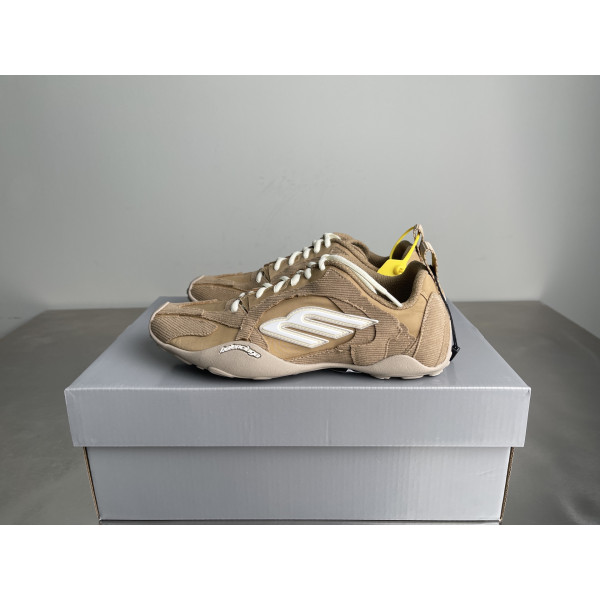 발렌시아가 라운드 토 레이스업 로우탑 슈즈