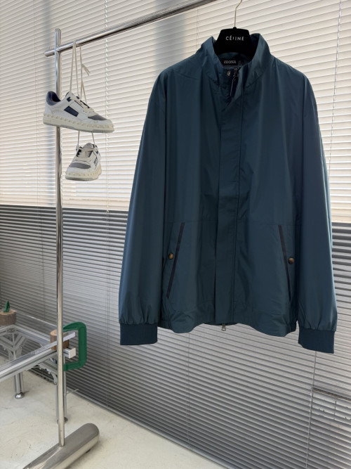 제냐 스탠드업 칼라지퍼 재킷