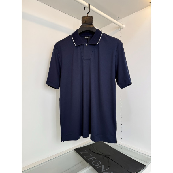 제냐 원번트 클래식 라펠반팔 티셔츠