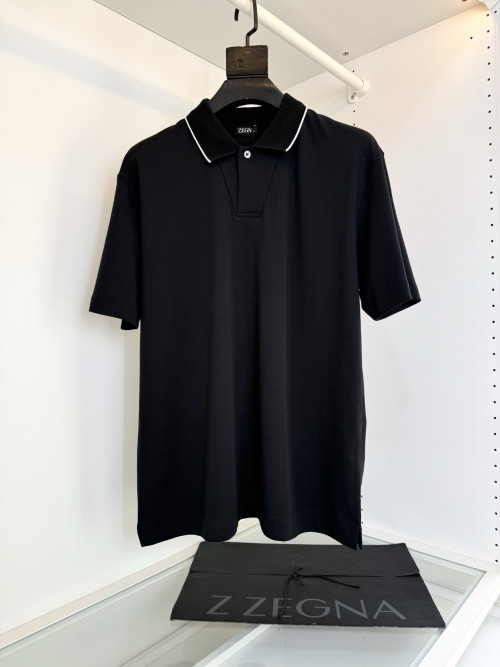 제냐 원번트 클래식 라펠반팔 티셔츠