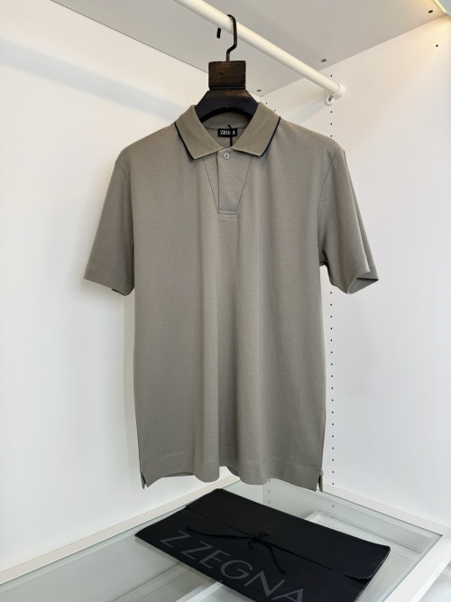 제냐 원번트 클래식 라펠반팔 티셔츠