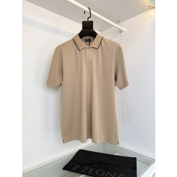 제냐 원번트 클래식 라펠반팔 티셔츠